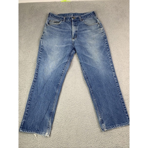 L.L. Bean Other - LL Bean jeans men’s Size 35x34 Blue Denim Straight Double‎ L Distressed